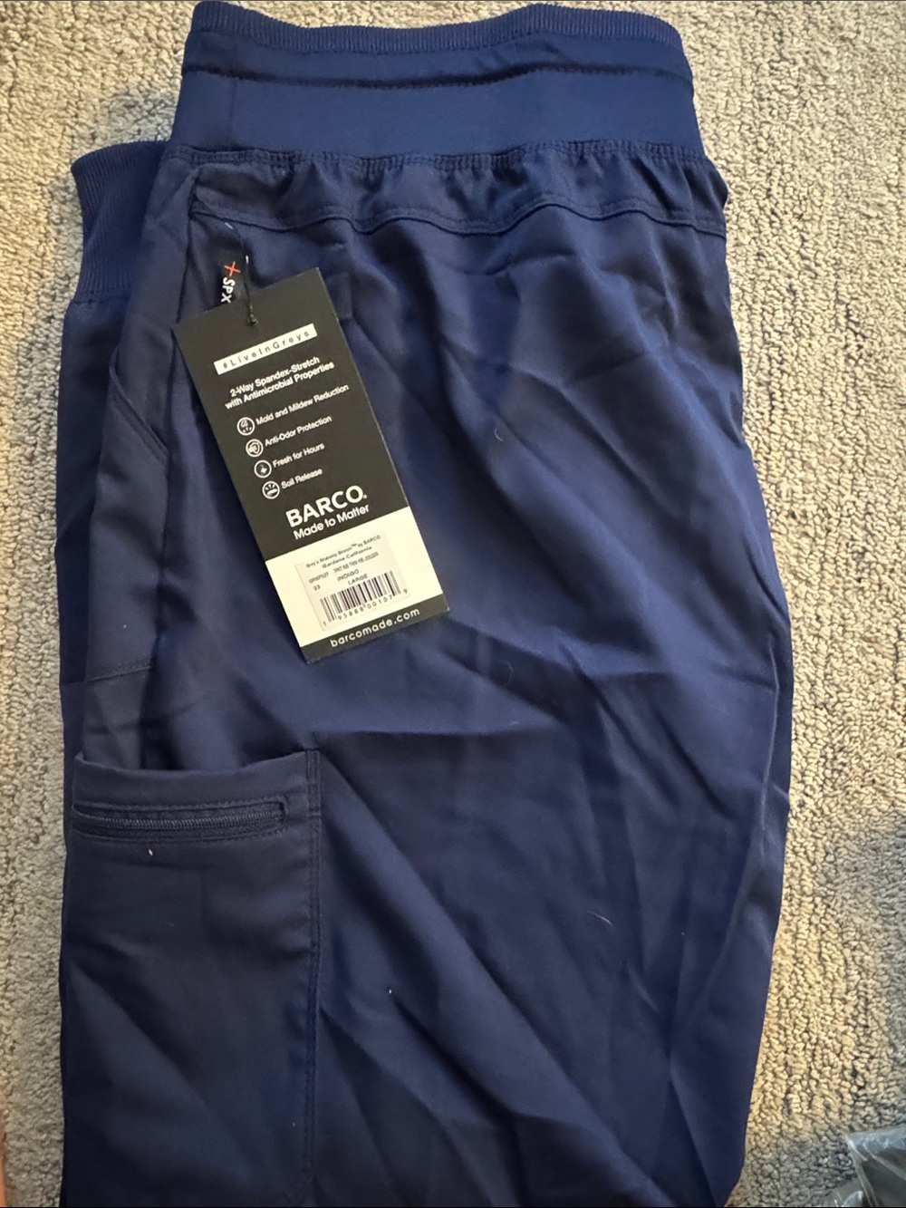 Barco Uniforms Navy Blue Scrub Pants
